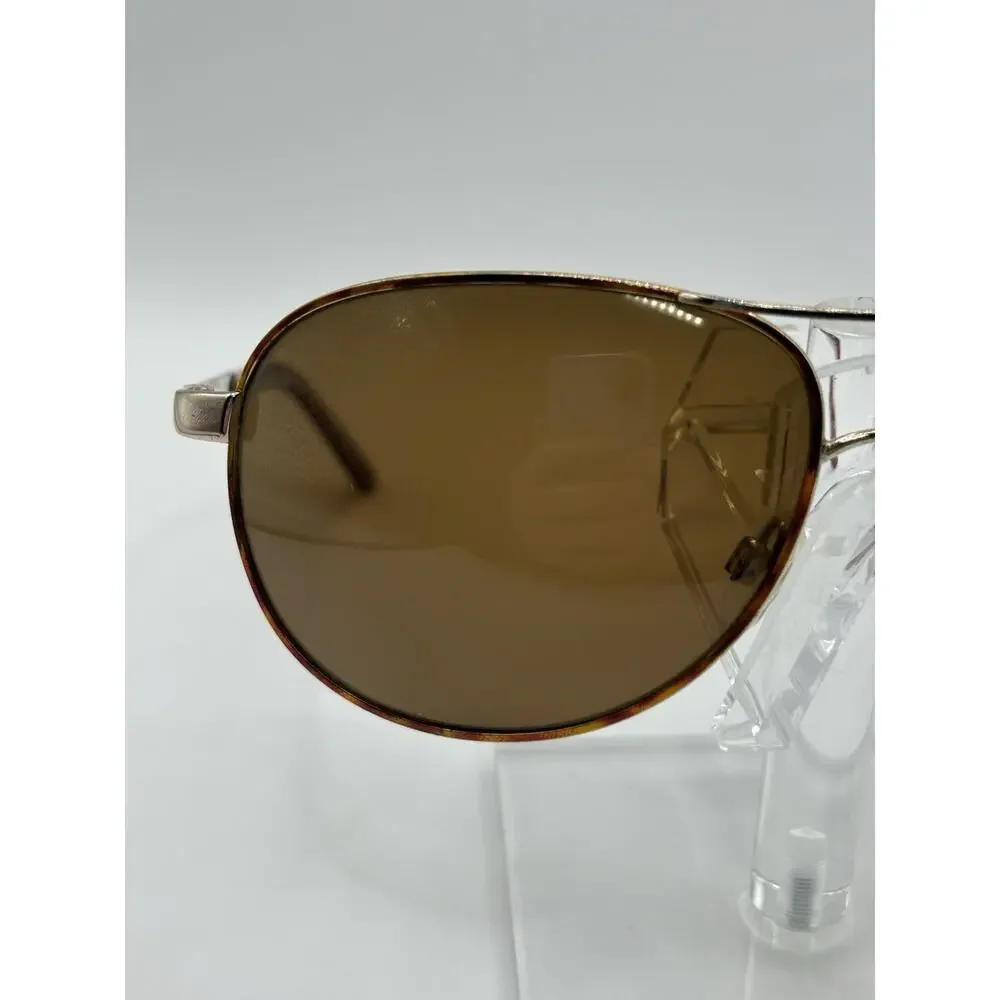 Suncloud by Polaroid Aviator Polarized Sunglasses Brown Lens Metal Unisex